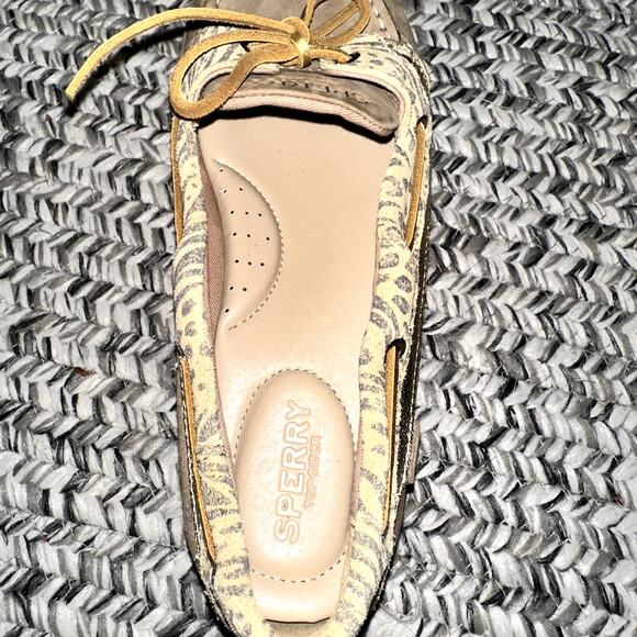 Sperry Women's Size 9 Brown Top Sider Leopard Cheetah Print Slip on Boat Shoes - Picture 5 of 10